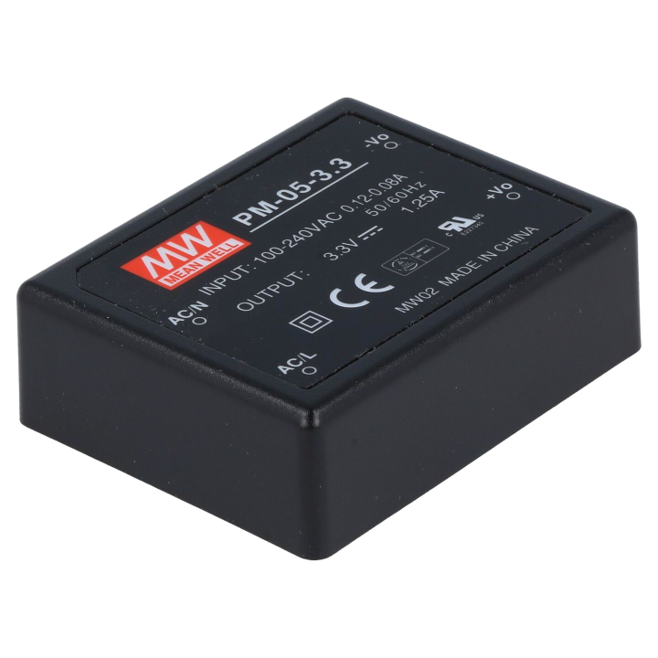 PM-05-3.3 Mean Well - Alimentatore: impulsi da incasso,mo...
