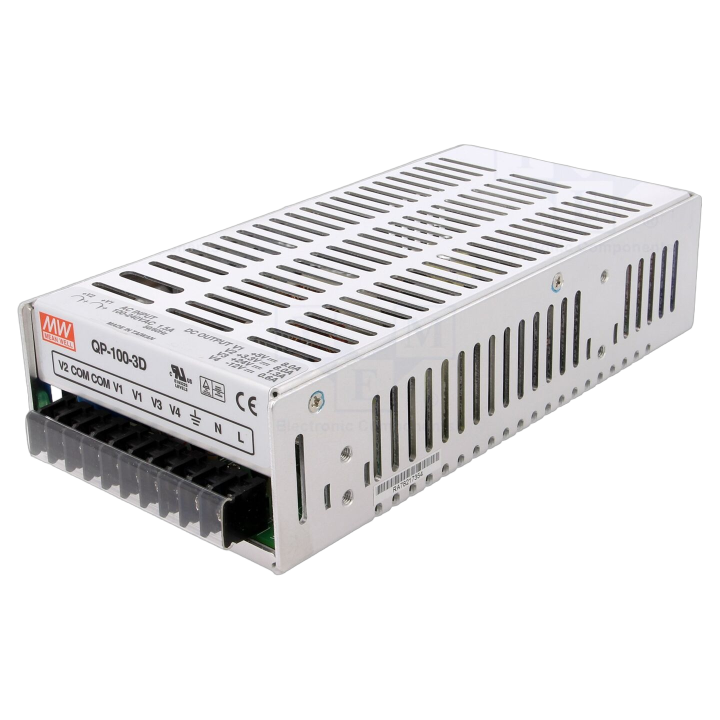 QP-100-3D Mean Well - Alimentatore: impulsi da incasso,mo...